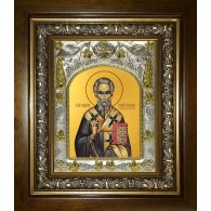 Икона освященная "Игнатий Богоносец Антиохийский, епископ", в киоте 20x24 см фото