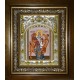Икона освященная "Игнатий Богоносец Антиохийский, епископ, священномученик", в киоте 20x24 см