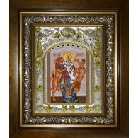Икона освященная "Игнатий Богоносец Антиохийский, епископ, священномученик", в киоте 20x24 см фото