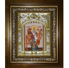 Икона освященная "Игнатий Богоносец Антиохийский, епископ, священномученик", в киоте 20x24 см