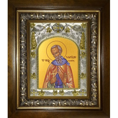 Икона освященная "Иларион Пеликитский преподобный, игумен", в киоте 20x24 см фото