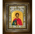Икона освященная "Инна Новодунский, мученик", в киоте 20x24 см