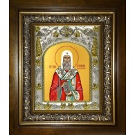 Икона освященная "Иона Новгородский, святитель", в киоте 20x24 см фото