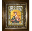 Икона освященная "Ираклий Севастийский, мученик", в киоте 20x24 см