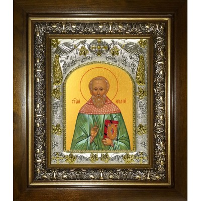 Икона освященная "Иулий (Юлий) Мирмидонянин, пресвитер, преподобный", в киоте 20x24 см фото