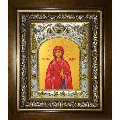 Икона освященная "Калиса, святая мученица", в киоте 20x24 см фото