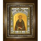 Икона освященная "Кирилл Белоезерский, преподобный", в киоте 20x24 см