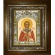 Икона освященная "Кирилл Гортинский, епископ", в киоте 20x24 см