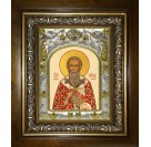 Икона освященная "Кирилл Гортинский, епископ", в киоте 20x24 см