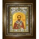 Икона освященная "Леонтий (Леон) Никейский, епископ, священномученик", в киоте 20x24 см