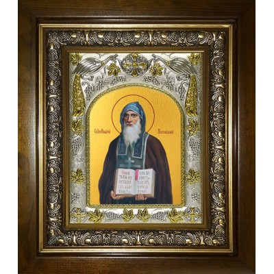 Икона освященная "Макарий Желтоводский, Унженский, преподобный", в киоте 20x24 см фото