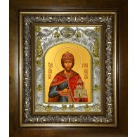Икона освященная "Роман Рязанский", в киоте 20x24 см фото