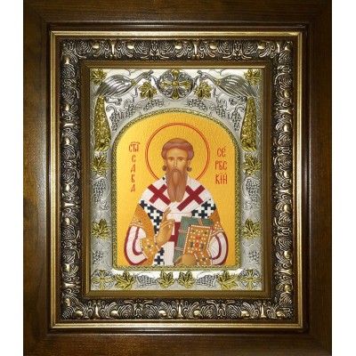 Икона освященная "Савва Сербский", в киоте 20x24 см фото