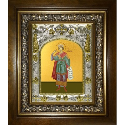 Икона освященная "Соломон праотец, царь и пророк", в киоте 20x24 см фото