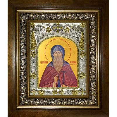 Икона освященная "Феодор (Фёдор) Освященный, преподобный", в киоте 20x24 см фото