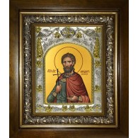 Икона освященная "Феодор (Фёдор) Африканский, мученик", в киоте 20x24 см фото