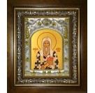 Икона освященная "Феодор (Фёдор) святитель, архиепископ Ростовский", в киоте 20x24 см