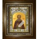 Икона освященная "Феодор (Фёдор) сикеот Анастасиупольский, епископ", в киоте 20x24 см