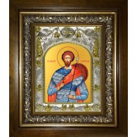 Икона освященная "Феодот Мелитинский мученик", в киоте 20x24 см фото