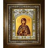 Икона освященная "Фомаида Александрийская (Египетская)", в киоте 20x24 см фото