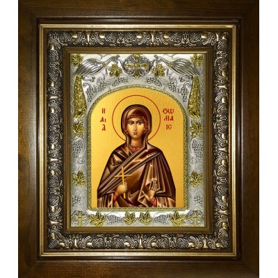 Икона освященная "Фомаида Александрийская (Египетская)", в киоте 20x24 см фото
