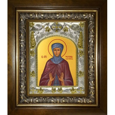Икона освященная "Фотиния (Светлана) Палестинская, преподобная", в киоте 20x24 см фото