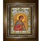 Икона освященная "Христина (Кристина) Кесарийская, мученица", в киоте 20x24 см