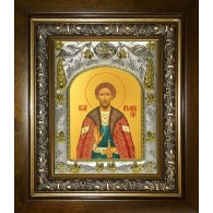 Икона освященная "Олег Рязанский, Святой благоверный князь", в киоте 20x24 см фото