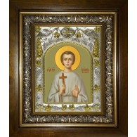 Икона освященная "Иоанн (Иван) Киевский, Печерский, мученик", в киоте 20x24 см фото