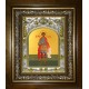 Икона освященная "Василиск Команский мученик", в киоте 20x24 см