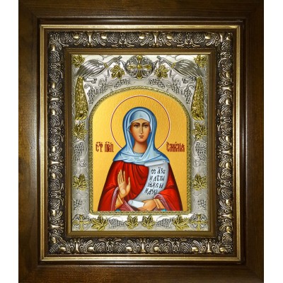 Икона освященная "Эмилия Кесарийская, мученица", в киоте 20x24 см фото