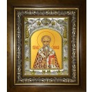 Икона освященная "Лев Катанский", в киоте 20x24 см