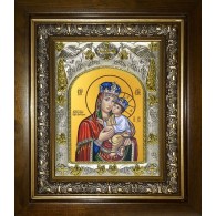 Икона освященная "Киево-Братская икона Божией Матери", в киоте 20x24 см фото