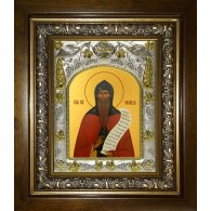 Икона освященная "Никандр Псковский, пустынник", в киоте 20x24 см фото