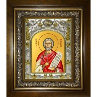 Икона освященная "Назарий Медиоланский", в киоте 20x24 см фото