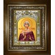 Икона освященная "Иулиания Россонская мученица", в киоте 20x24 см