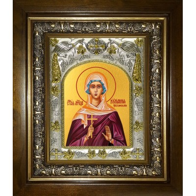 Икона освященная "Иулиания Россонская мученица", в киоте 20x24 см фото