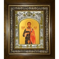 Икона освященная "Матфей (Матвей) Белгородский", в киоте 20x24 см фото