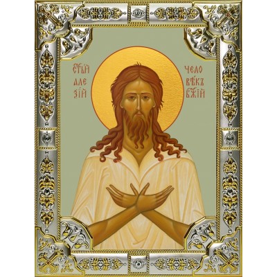 Икона освященная "Алексий (Алексей), человек Божий", 18x24 см, со стразами фото