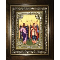 Икона освященная "Михаил и Гавриил Архангелы", в киоте 24x30 см фото