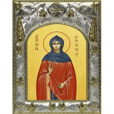 Икона освященная "Кира Берийская (Македонская) преподобная", 14x18 см фото