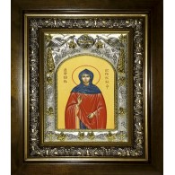 Икона освященная "Кира Берийская (Македонская) преподобная", в киоте 20x24 см фото