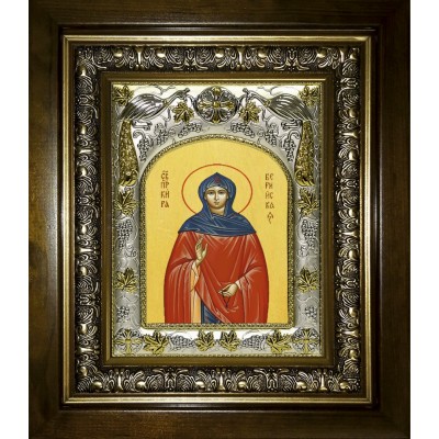 Икона освященная "Кира Берийская (Македонская) преподобная", в киоте 20x24 см фото