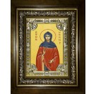 Икона освященная "Кира Берийская (Македонская) преподобная", в киоте 24x30 см