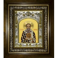 Икона освященная "Кирилл Катанский", в киоте 20x24 см фото