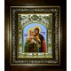 Икона освященная "Петр и Феврония святые благоверные князья", в киоте 20x24 см