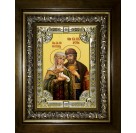 Икона освященная "Петр и Феврония святые благоверные князья", в киоте 24x30 см