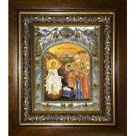 Икона освященная "Жены-мироносицы", в киоте 20x24 см фото