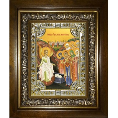 Икона освященная "Жены-мироносицы", в киоте 24x30 см фото