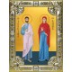 Икона освященная "Иоаким и Анна праведные богоотцы", 18x24 см, со стразами